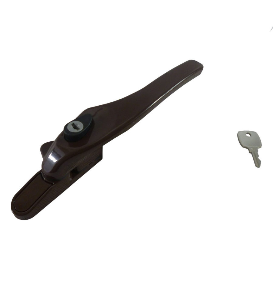 Sealco Timber Cockspur Window Handle Locking Brown Left Hand - Image 3