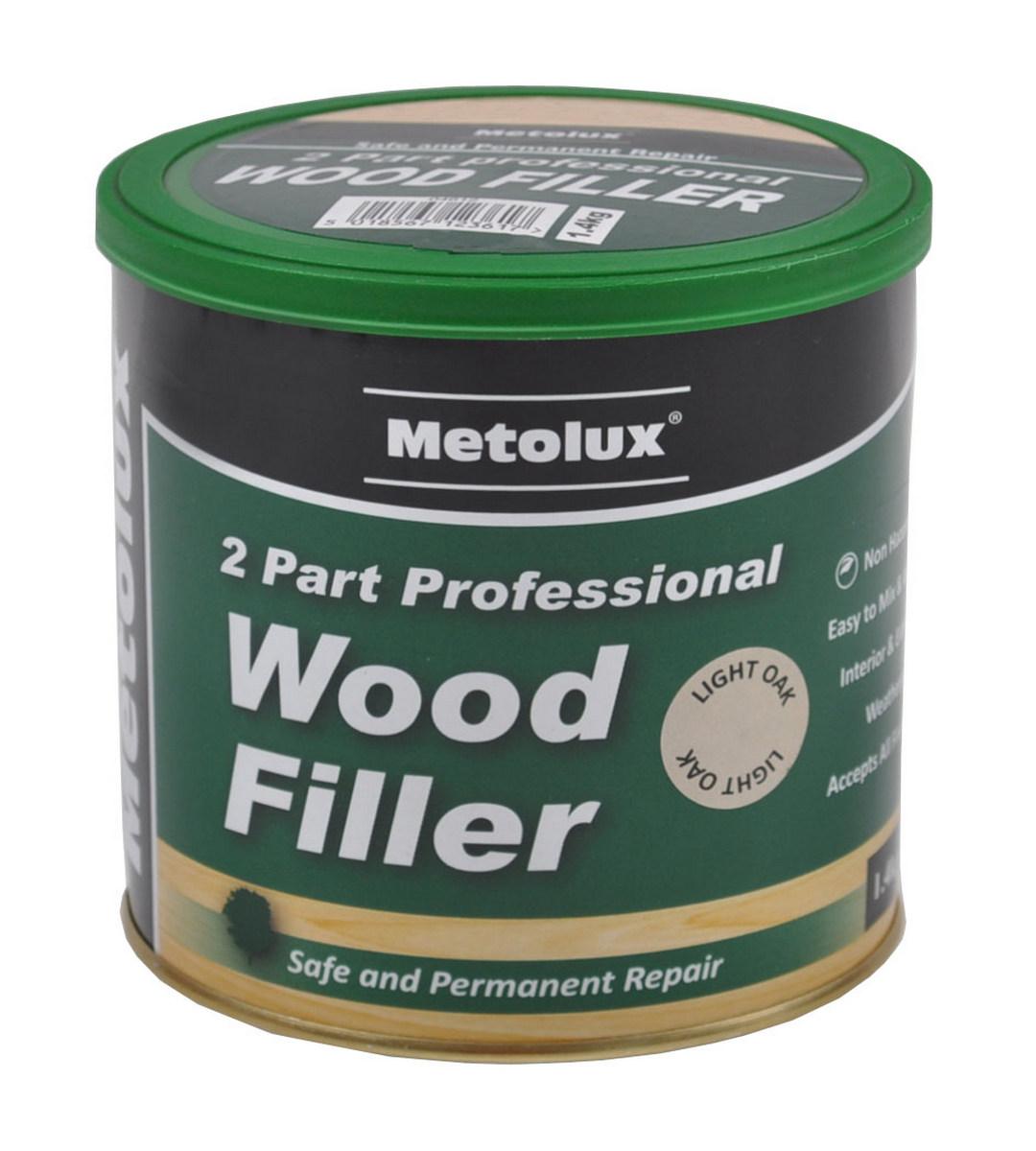 Metolux 2-Part Pre-Mix Wood Filler – 300g White, Smooth Finish, Includes 2 Mixers