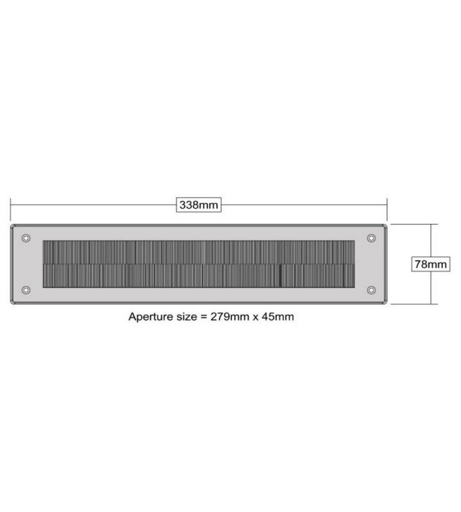 PVC Letterplate NO FLAP Brown 06SG15 - Image 2