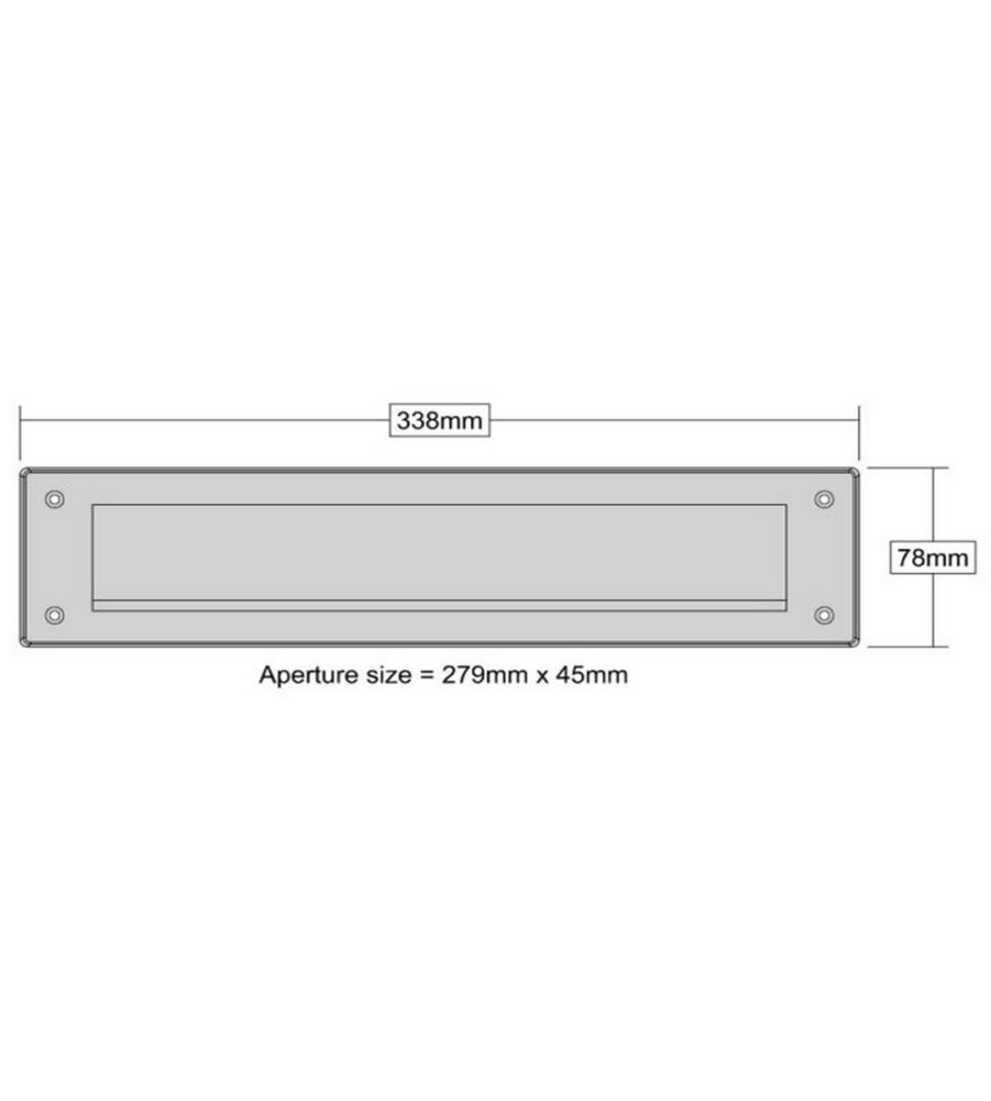 PVC Letterplate WITH FLAP Brown 06SG16 - Image 2