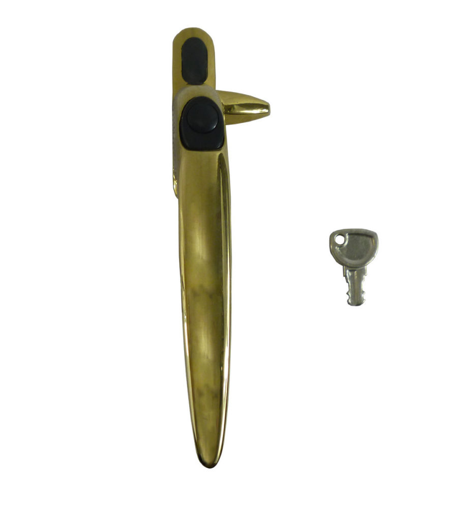 Trojan Hardware Sparta Cockspur Gold 9mm Backset LH Window Handle