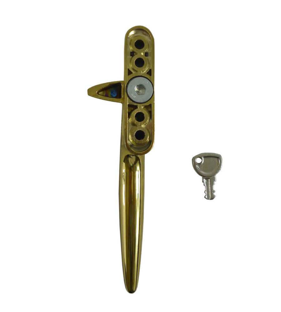 Trojan Hardware Sparta Cockspur Gold 9mm Backset LH Window Handle - Image 3