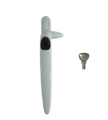 Trojan Hardware Sparta Cockspur White 9mm Backset LH Window Handle