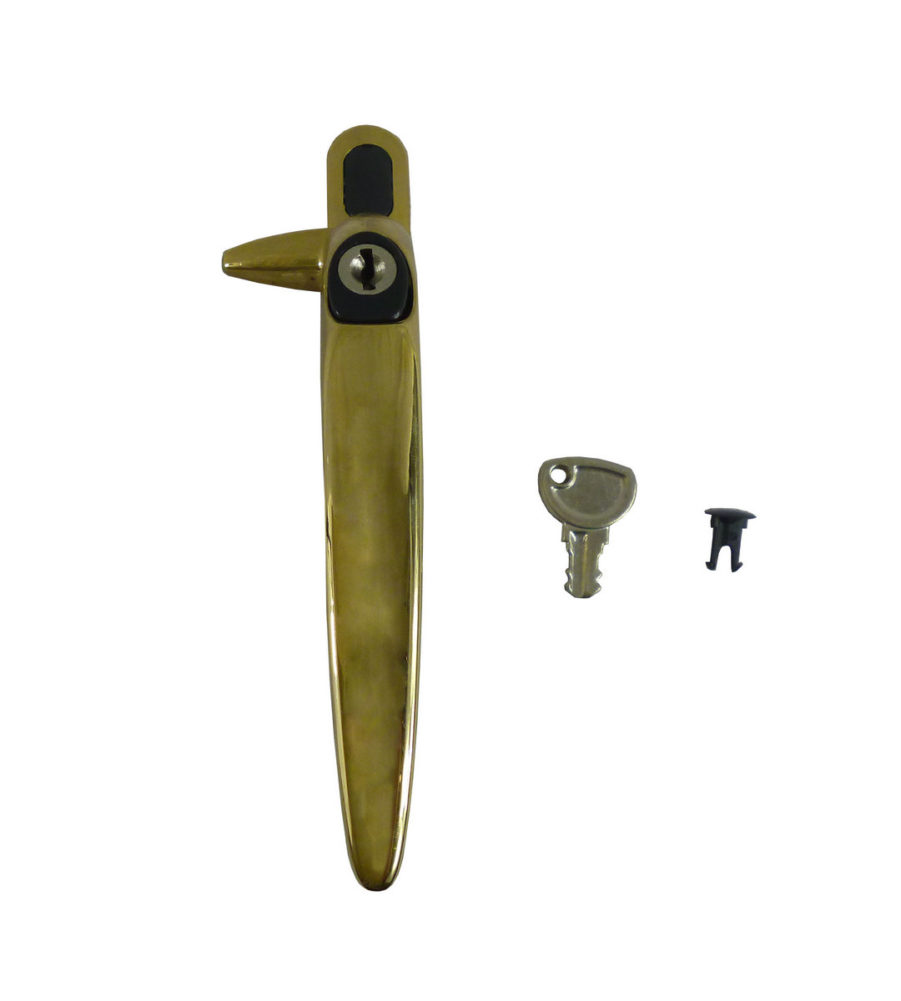 Trojan Hardware Sparta Cockspur Gold 9mm Backset RH Window Handle