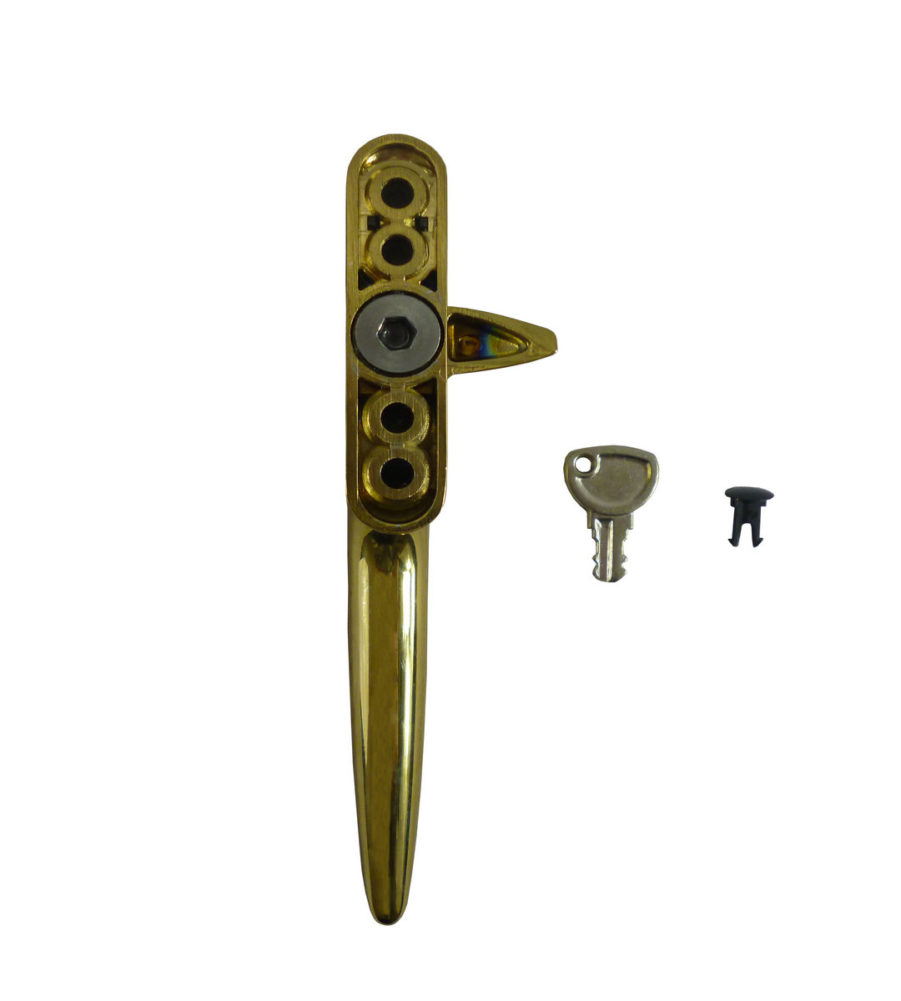 Trojan Hardware Sparta Cockspur Gold 9mm Backset RH Window Handle - Image 3