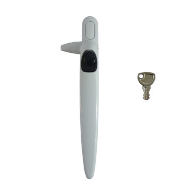 Trojan Hardware Sparta Cockspur White 9mm Backset RH Window Handle