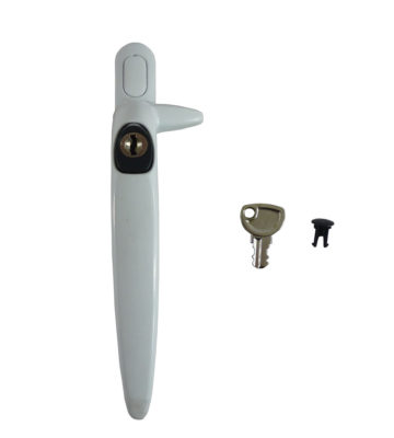 Trojan Hardware Sparta Cockspur White 15.5mm Backset LH Window Handle