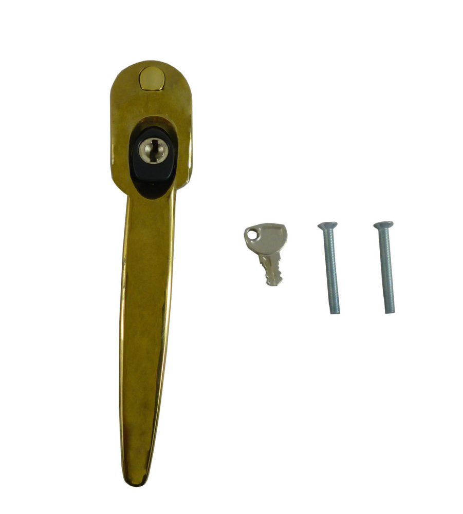 Trojan Hardware Sparta Tilt & Turn Polished Gold Window Handle 40mm