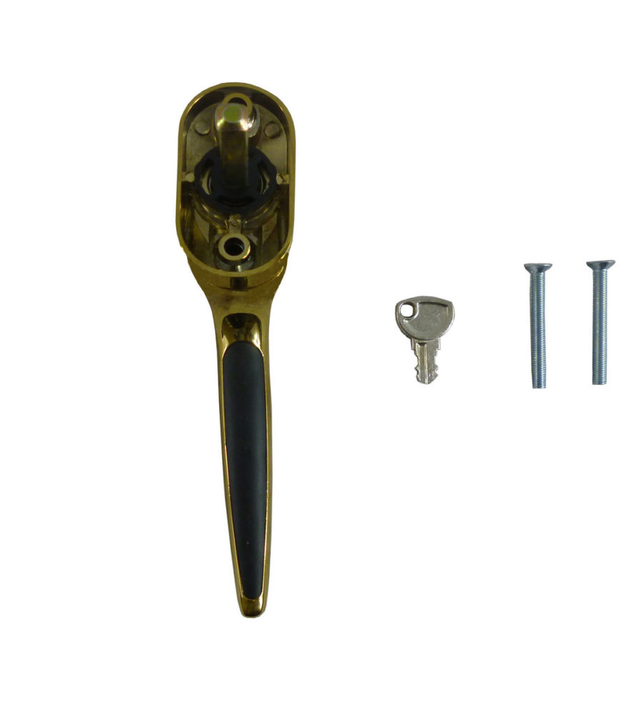 Trojan Hardware Sparta Tilt & Turn Polished Gold Window Handle 40mm - Image 3