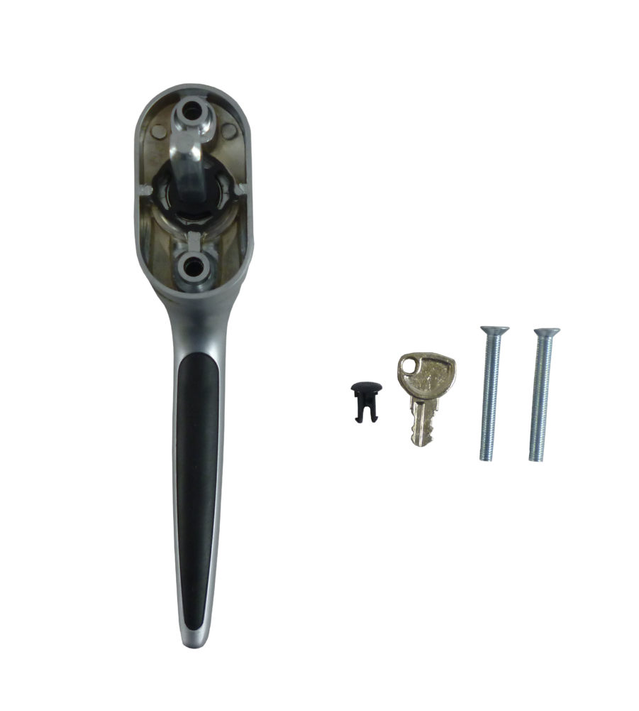 Trojan Hardware Sparta Tilt & Turn Satin Silver Window Handle 40mm - Image 3