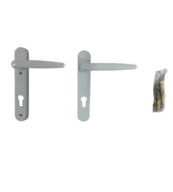 Trojan Hardware Sparta Short Backplate White Door Handle