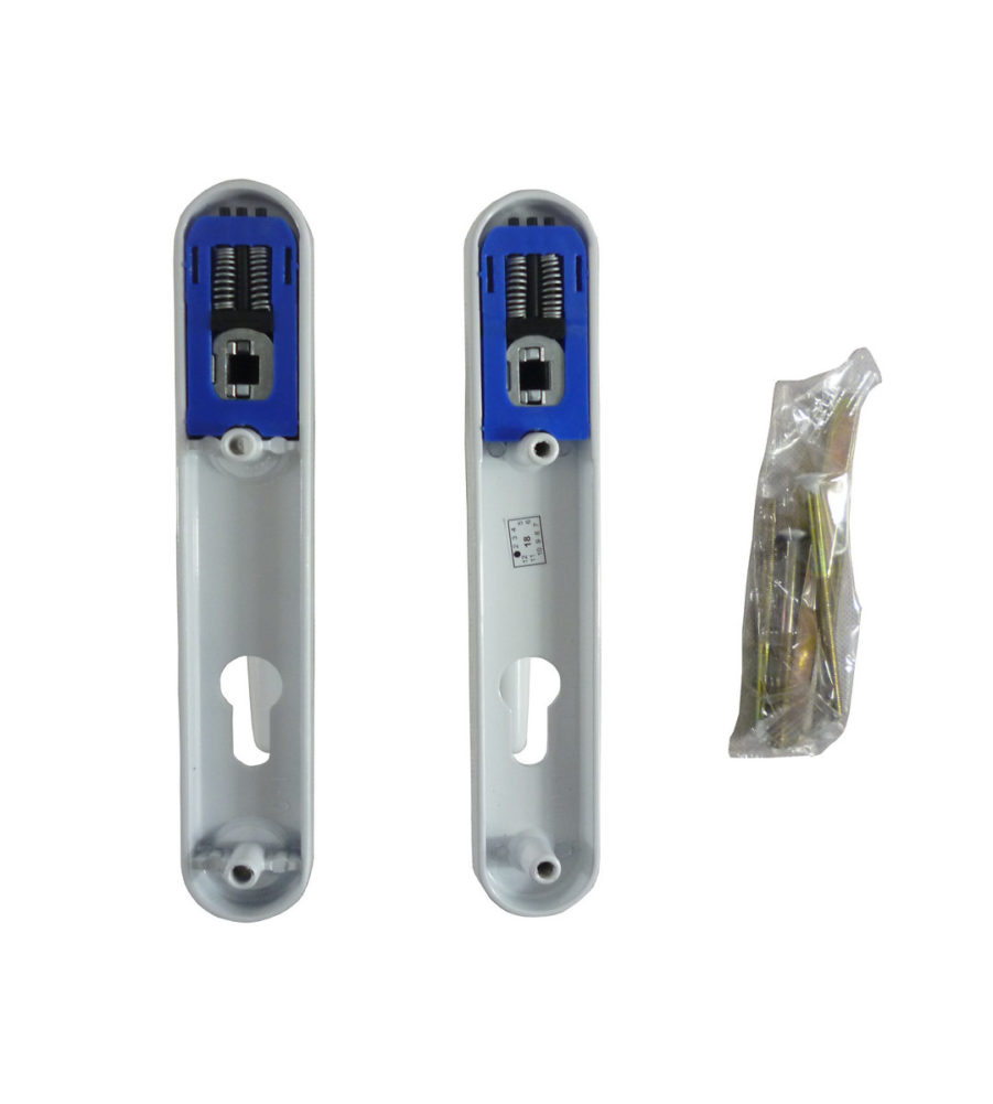 Trojan Hardware Sparta Short Backplate White Door Handle - Image 2