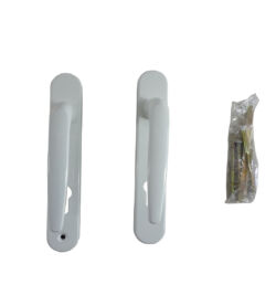 Trojan Hardware Sparta Short Backplate White Door Handle - Image 3