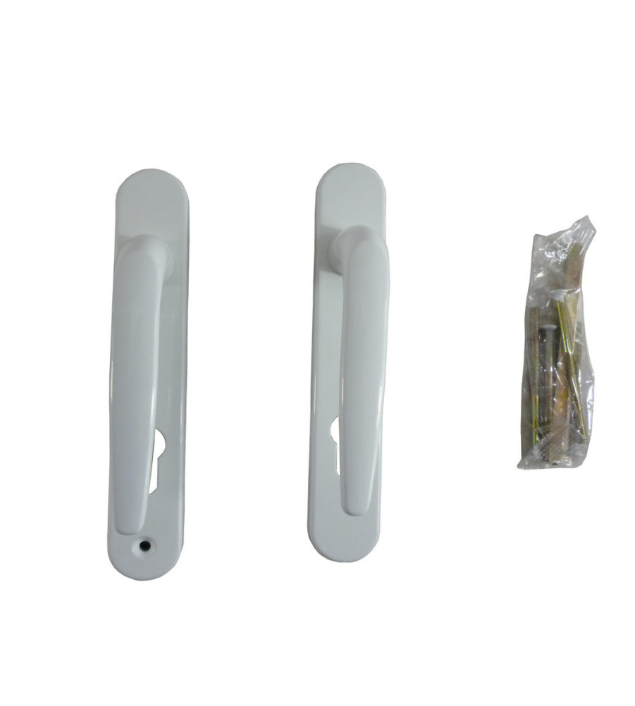 Trojan Hardware Sparta Short Backplate White Door Handle - Image 3