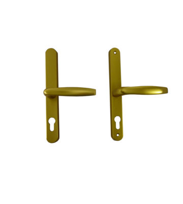 Hoppe Brugge F3 Matt Gold 68mm PZ, 215mm Centres Euro Door Handle To Suit Fullex Locks