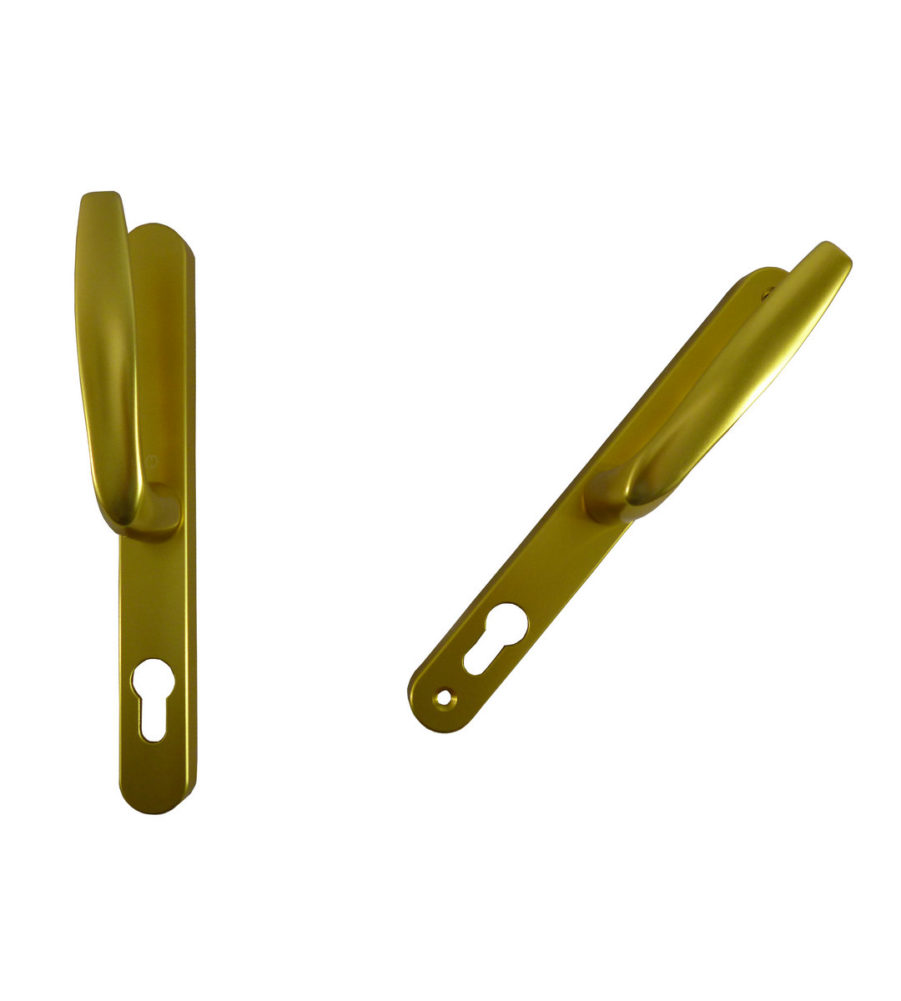 Hoppe Brugge F3 Matt Gold 68mm PZ, 215mm Centres Euro Door Handle to suit Fullex Locks - Image 3