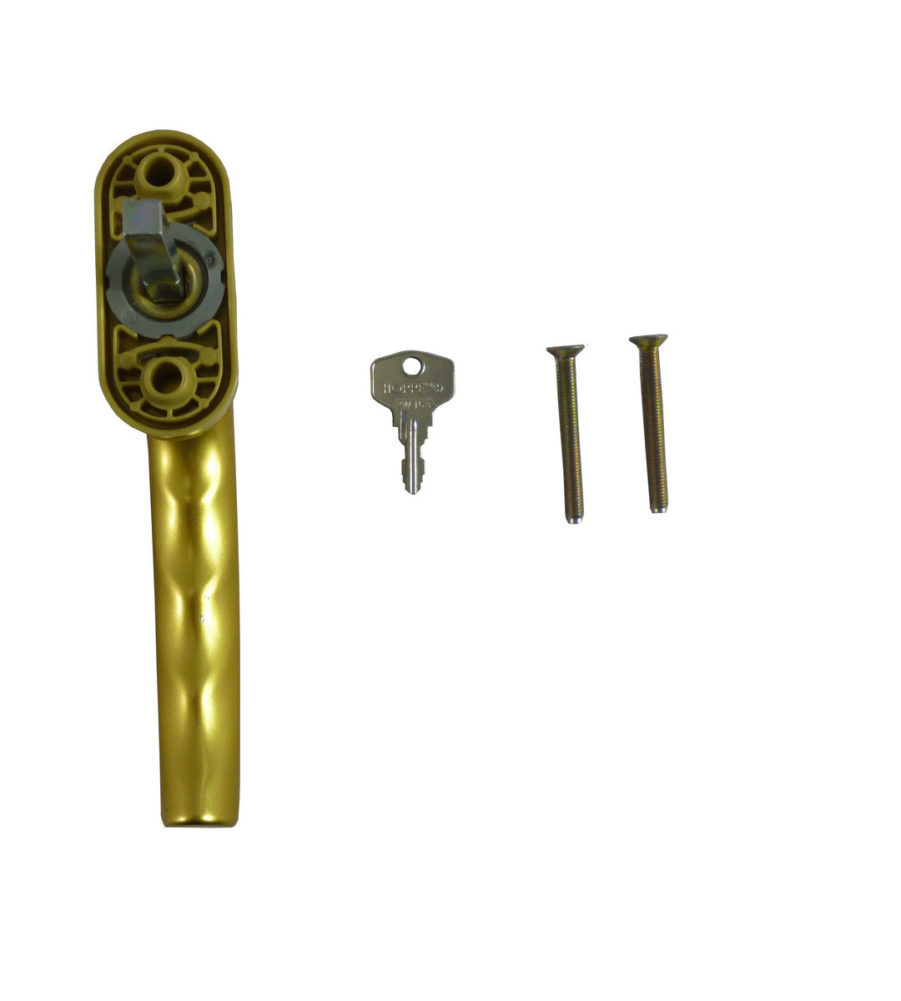 Hoppe Atlanta Tilt Before Turn F3 Matt Gold 38mm Spindle Locking Window Handle - Image 3
