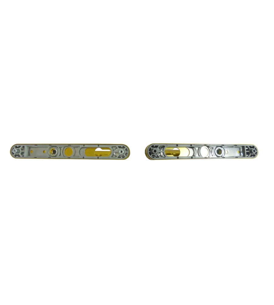 Hoppe Birmingham Long Backplate 3810N F3 Matt Gold 92mm PZ, 215mm Centres Door Handle - Image 2
