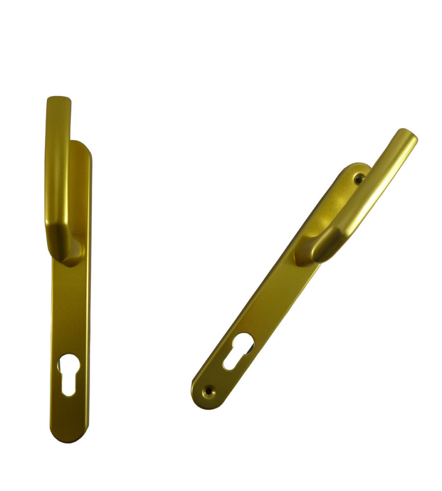 Hoppe Birmingham Long Backplate 3810N F3 Matt Gold 92mm PZ, 215mm Centres Door Handle - Image 3