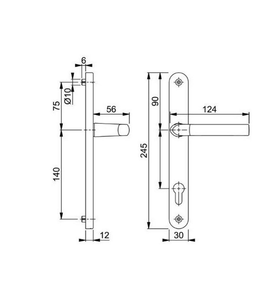 Hoppe Birmingham Long Backplate 3810N White 92mm PZ, 215mm Centres Door Handle - Image 5