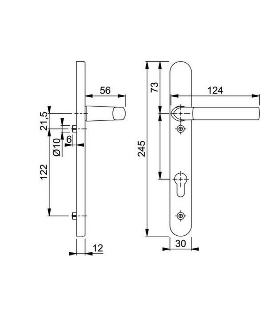 Hoppe Birmingham Short 3811N White 92mm Centre Door Handle - Image 5