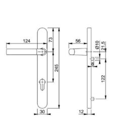Hoppe Birmingham Short 3811N White 92mm Centre Door Handle - Image 4