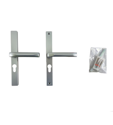 Hoppe F1 Matt Silver Handles 48mm Centre Euro Profile Door Handle