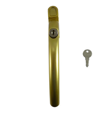 Hoppe Tokyo Inline F3 Matt Gold Locking 40mm Spindle Window Handle