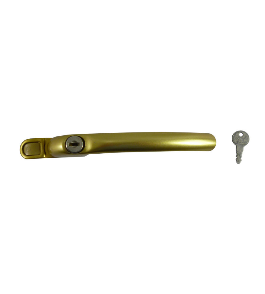Hoppe Tokyo Inline F3 Matt Gold Locking 40mm Spindle Window Handle - Image 2