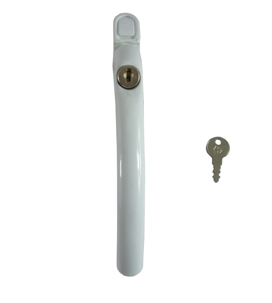 Hoppe Tokyo Inline White Locking 40mm Spindle Window Handle