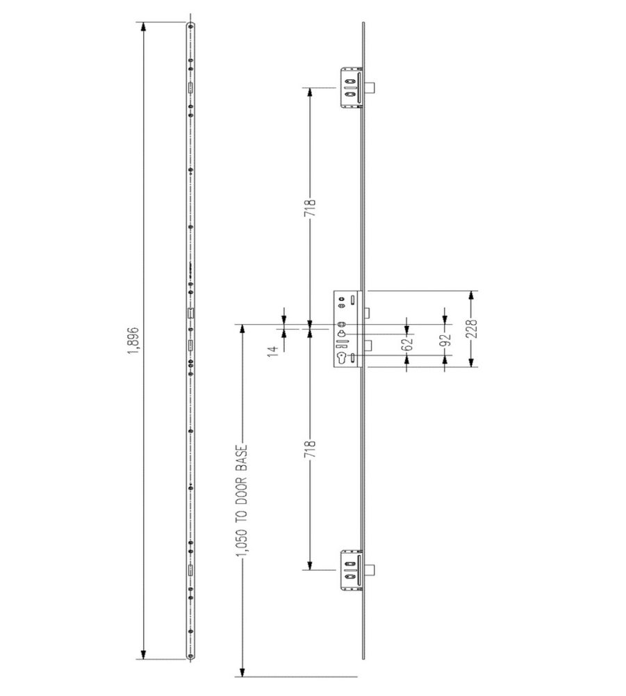 Lockmaster 3 Deadbolt 45mm Backset 92mm Centre Round Faceplate Lock PLSP73-19 - Image 3