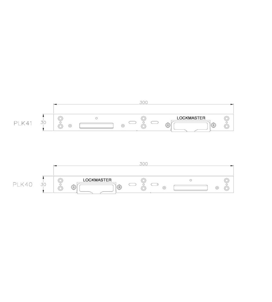 Lockmaster Hook & Roller Keepset Silver PLK42-19 - Image 2