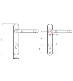 Trojan Hardware Sparta Short Backplate Polished Chrome Door Handle - Image 4