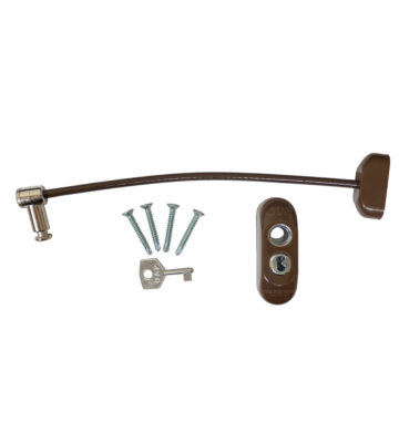 Max6mum Security Lockable Window Restrictor Brown