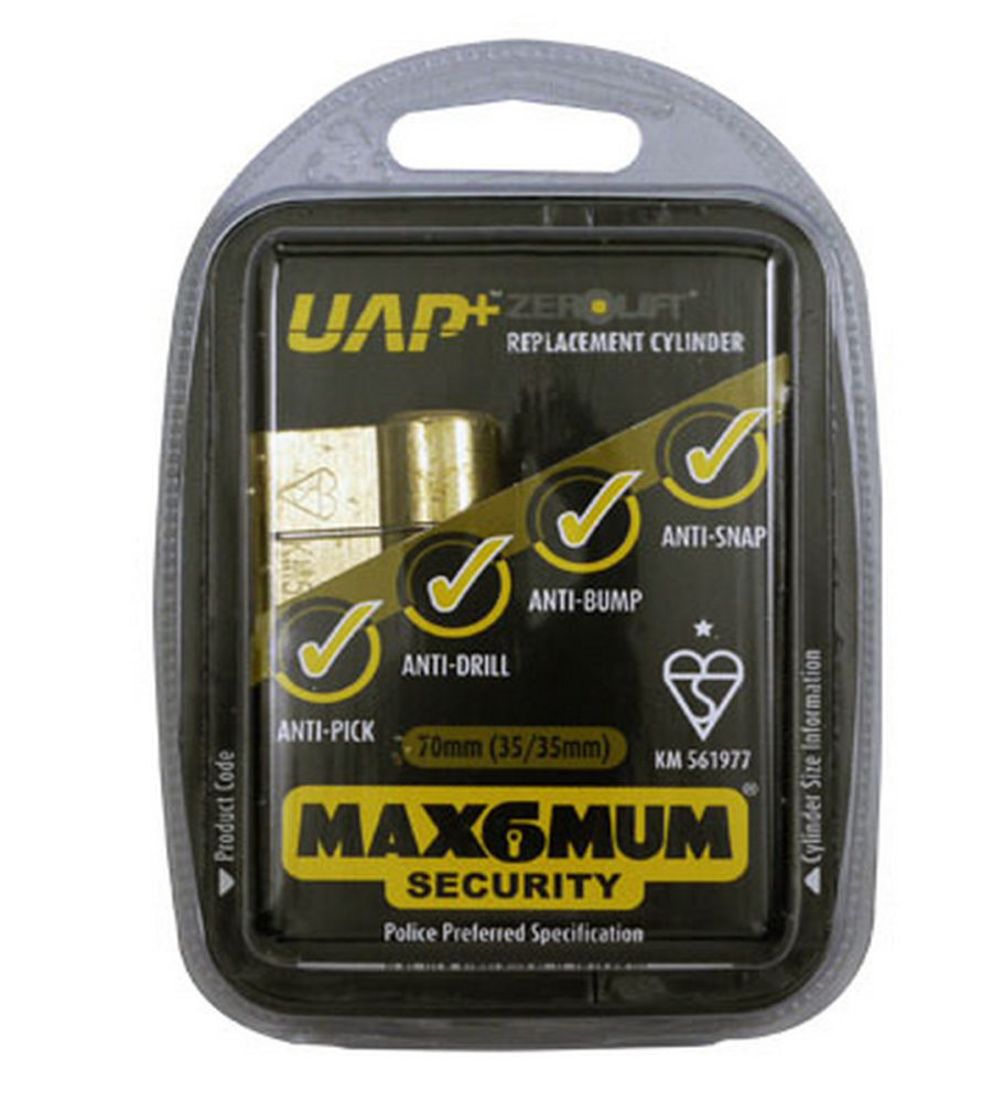 UAP Anti Snap 35/45 (80mm Overall) Brass Euro Profile Cylinder Lock - Image 3