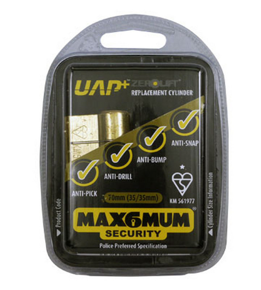 UAP Anti Snap 40/40 (80mm Overall) Brass Euro Profile Cylinder Lock - Image 3