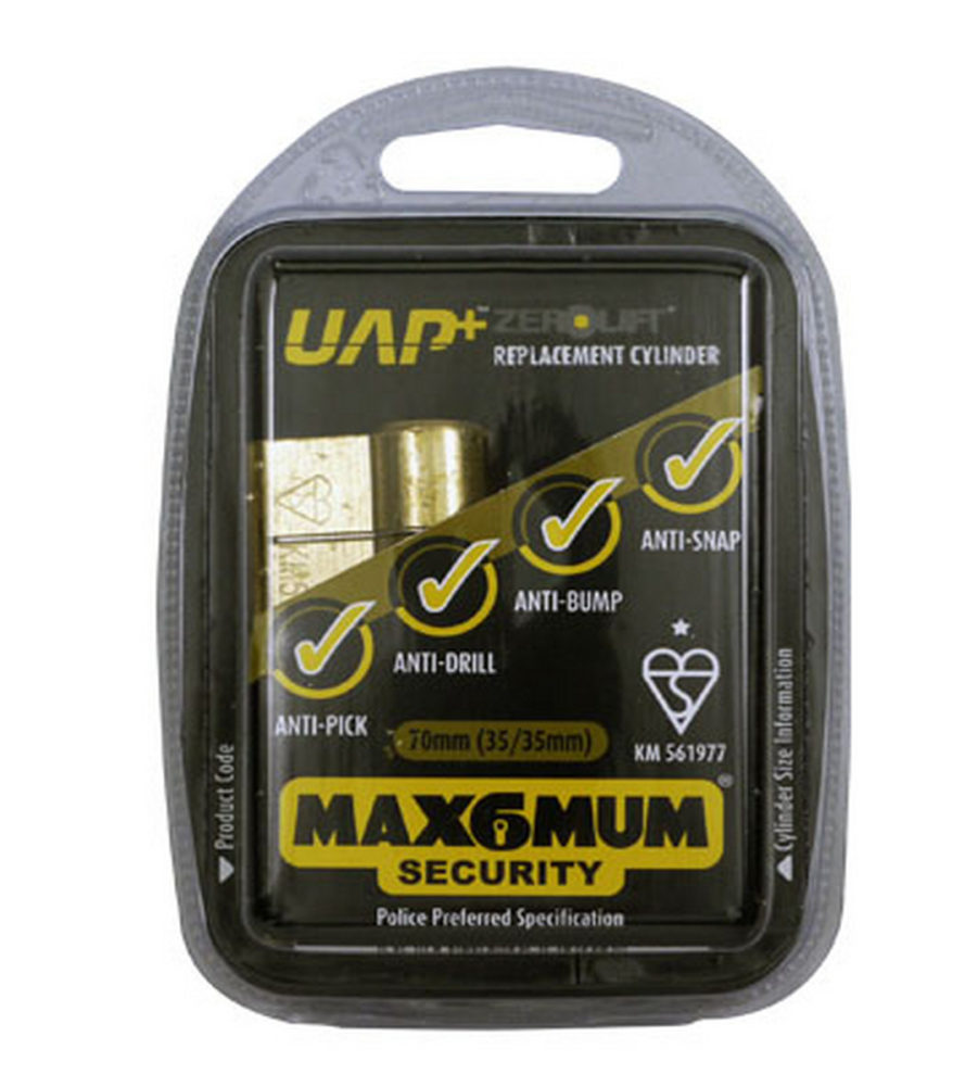 UAP Anti Snap 45/50 (95mm overall) Euro Profile Brass Cylinder Lock - Image 3