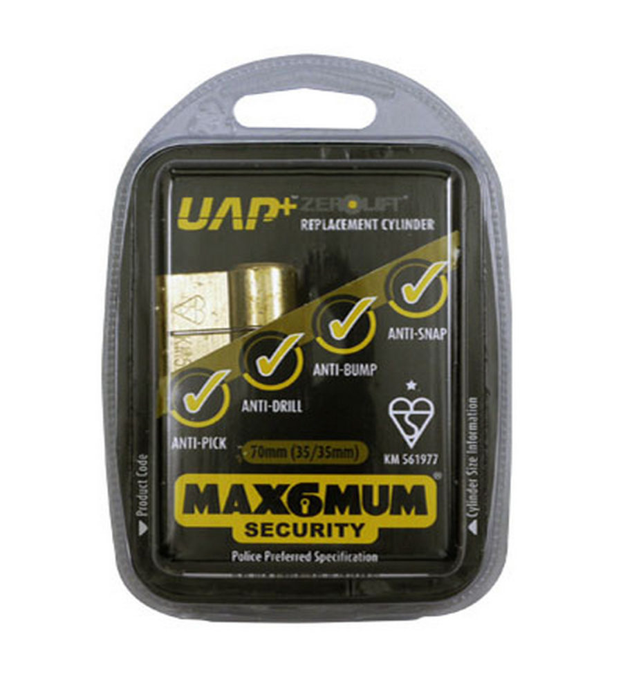 UAP Anti Snap Keyed Alike 45/50 (95mm Overall) Euro Profile Nickle Cylinder (pair) - Image 3