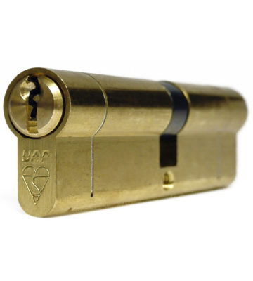 UAP Anti Snap Keyed Alike 50/50 (100mm Overall) Euro Profile Brass Cylinder (pair)