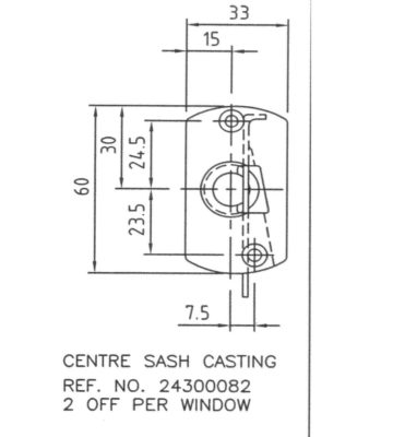 Yale Universal Centre Bracket to suit Top Turn Window Hinges