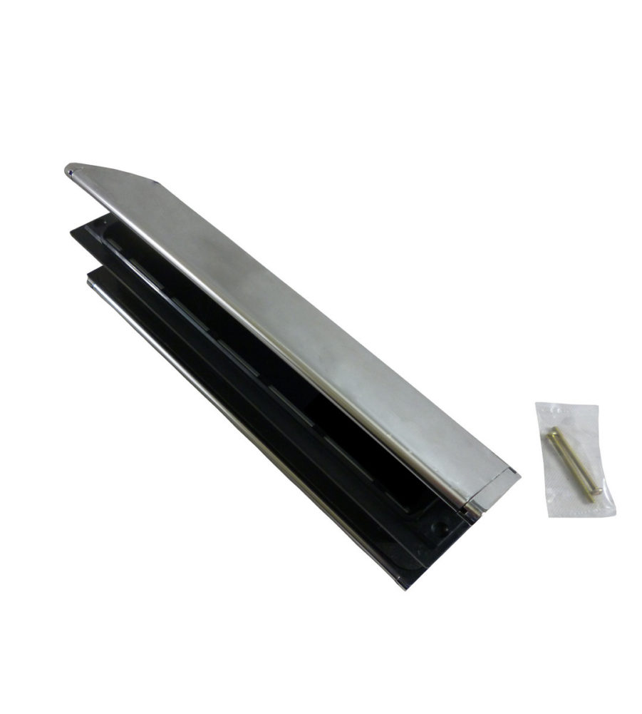Trojan Unicorn Letterplate 12'' Polished Chrome 40-80mm with Chrome Ends