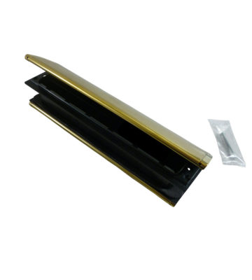 Trojan Unicorn Letterplate 12” Polished Gold 40-80mm with Gold Ends