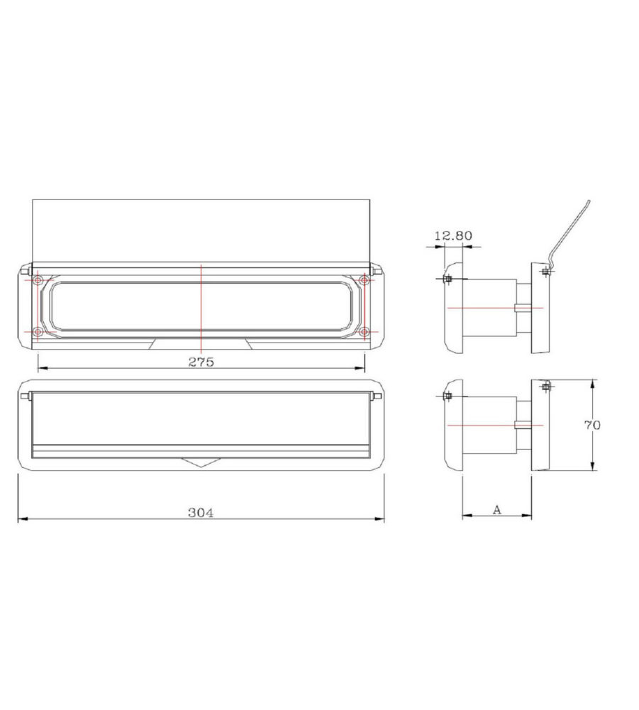 Yale P204 12'' Flapmaster Letterplate Silver 40/80 - Image 4
