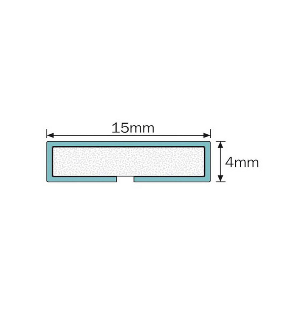 15mm  x 4mm White Intumescent Fire Seal 2.1m - Image 4