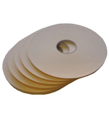 3mm X 9mm White Double Sided Security Tape 25m