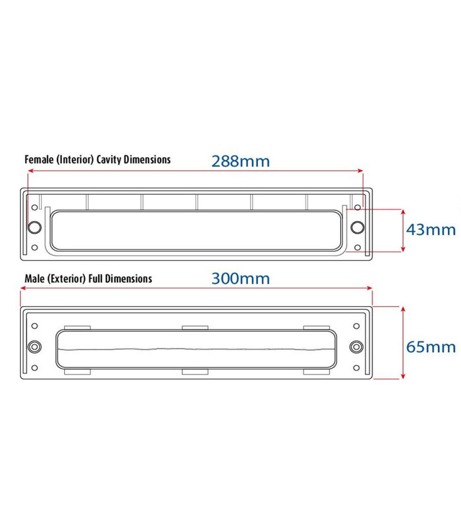 UAP Framemaster 12'' Anti Vandal Letterplate White - Image 4