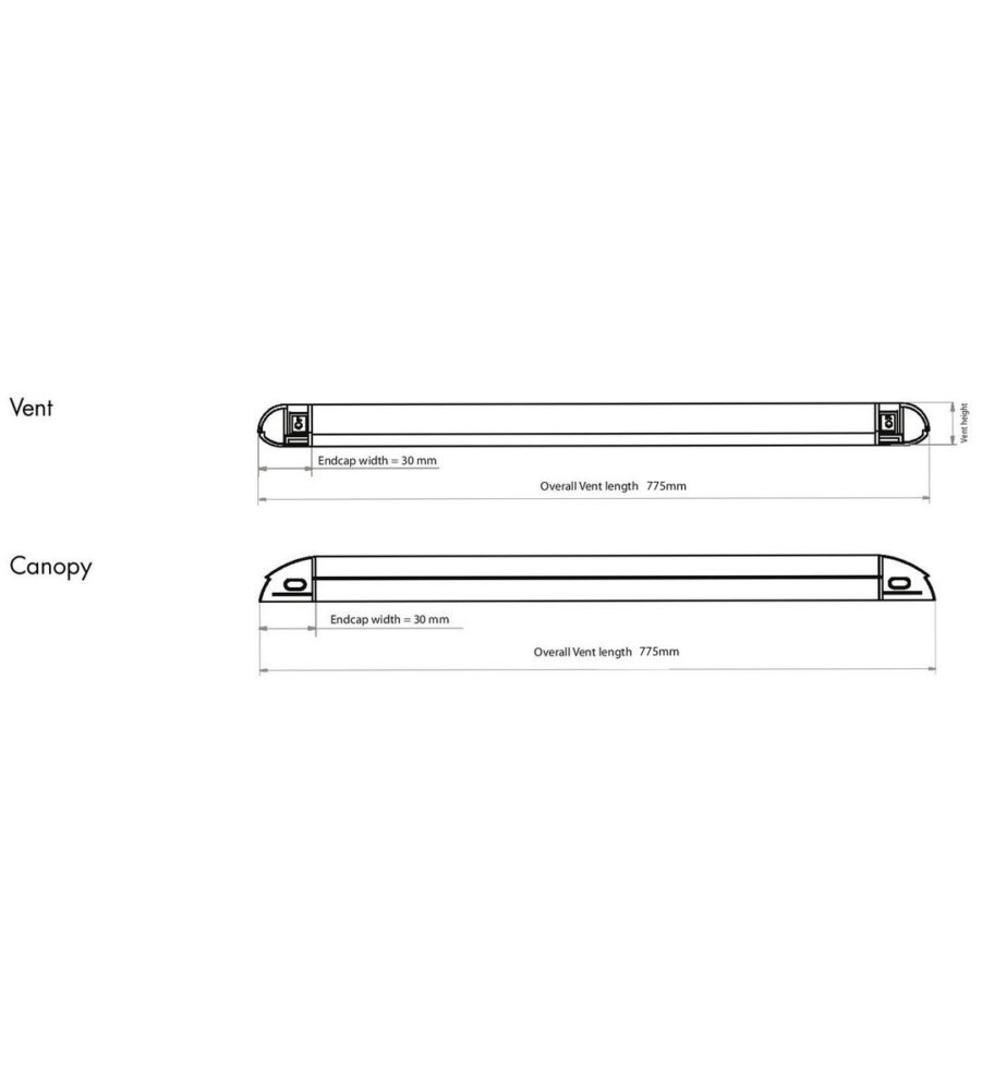 Aluminium Pyramid WIndow Slotvent 775mm Long - White - Image 4