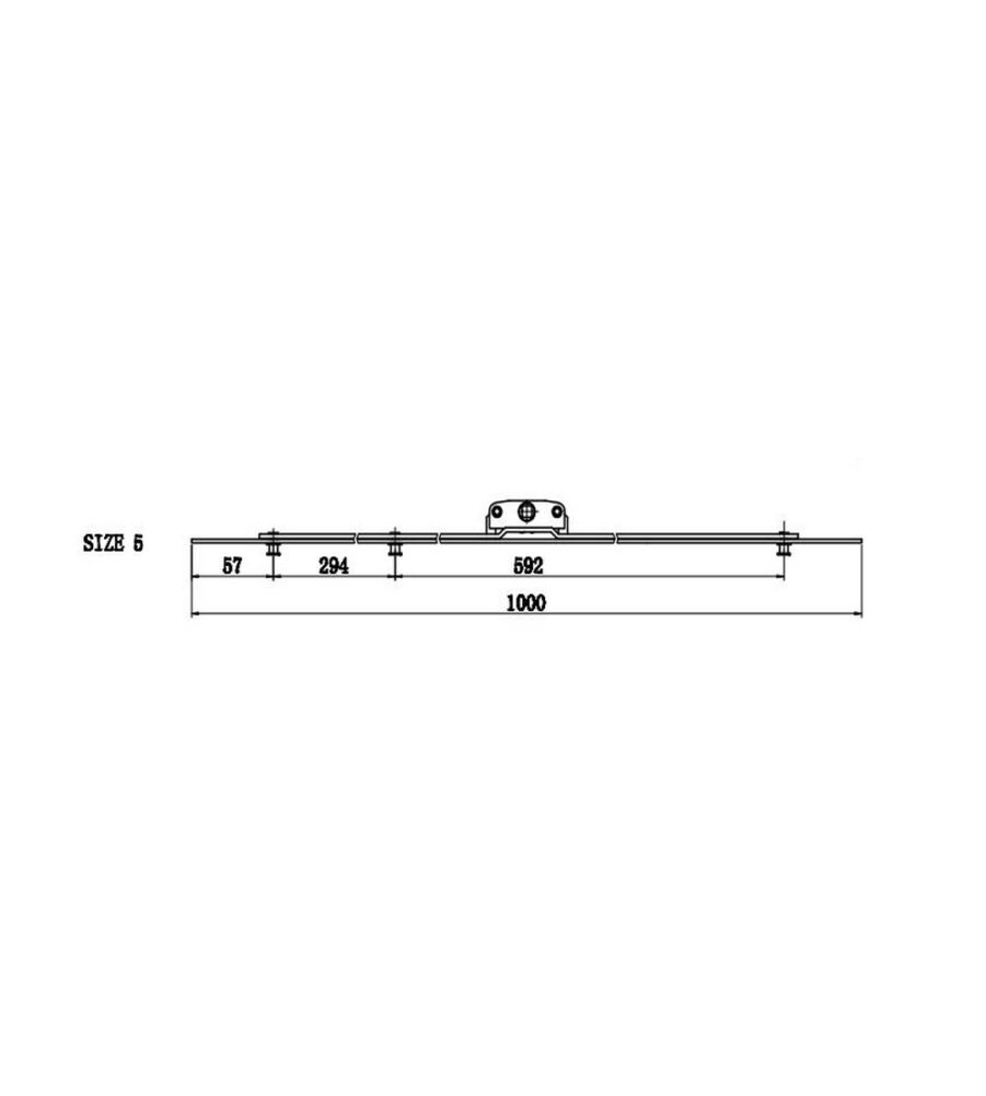 Trade Inline Window Espagnolette Lock 22mm Backset 8mm Mushroom Cams 1000mm Long - Image 2