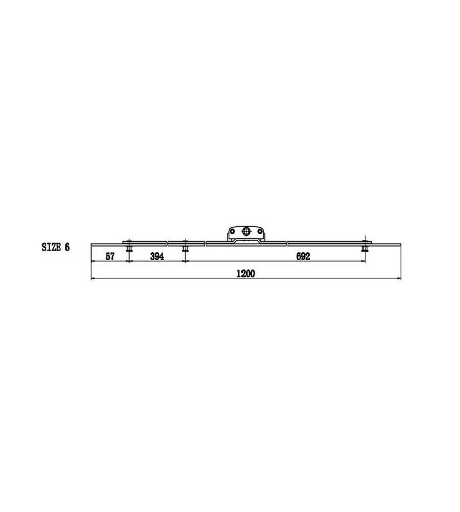 Trade Inline Window Espagnolette Lock 22mm Backset 8mm Mushroom Cams 1200mm Long - Image 2