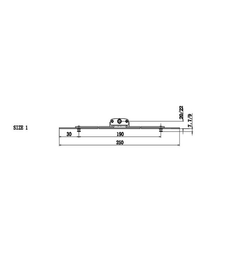Trade Inline Window Espagnolette Lock 22mm Backset 8mm Mushroom Cams 250mm Long - Image 2